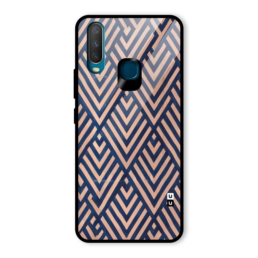 Diamond Blues Glass Back Case for Vivo U10
