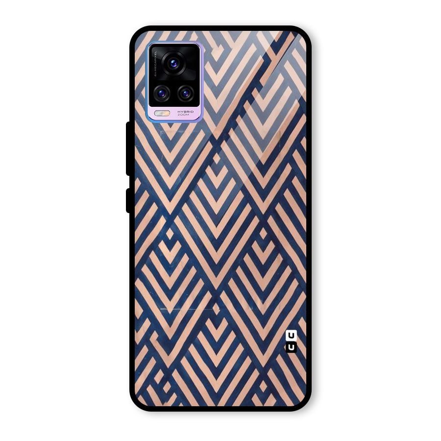 Diamond Blues Glass Back Case for Vivo V20 Pro