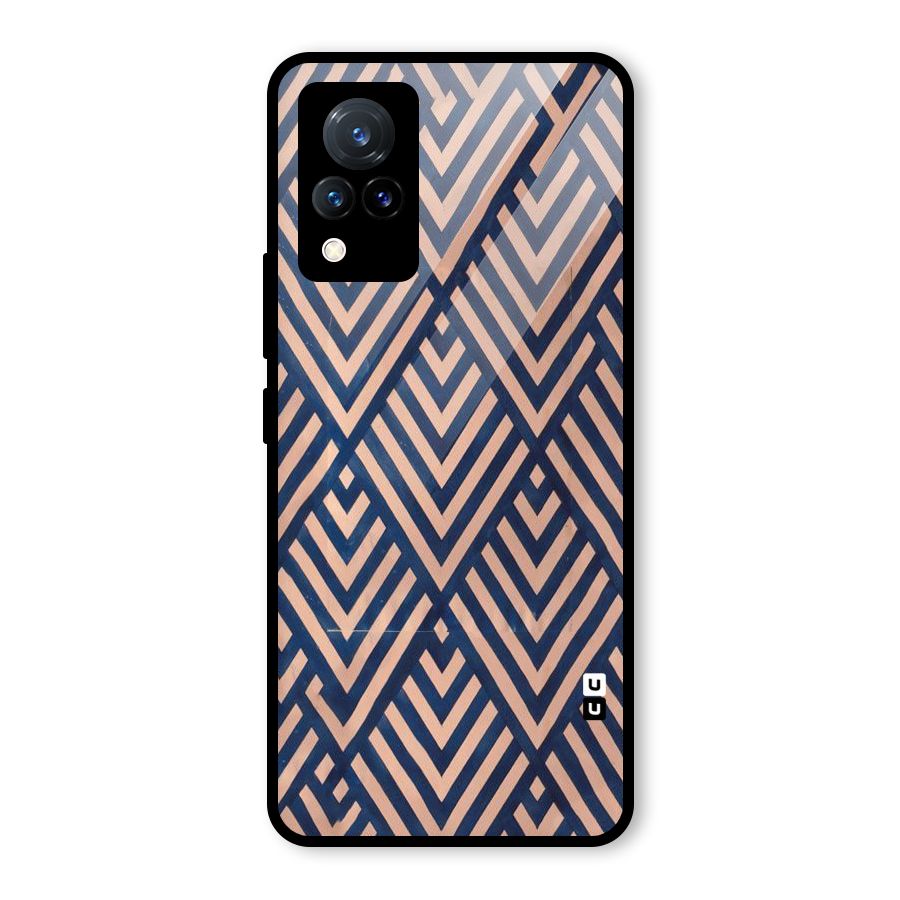 Diamond Blues Glass Back Case for Vivo V21 5G