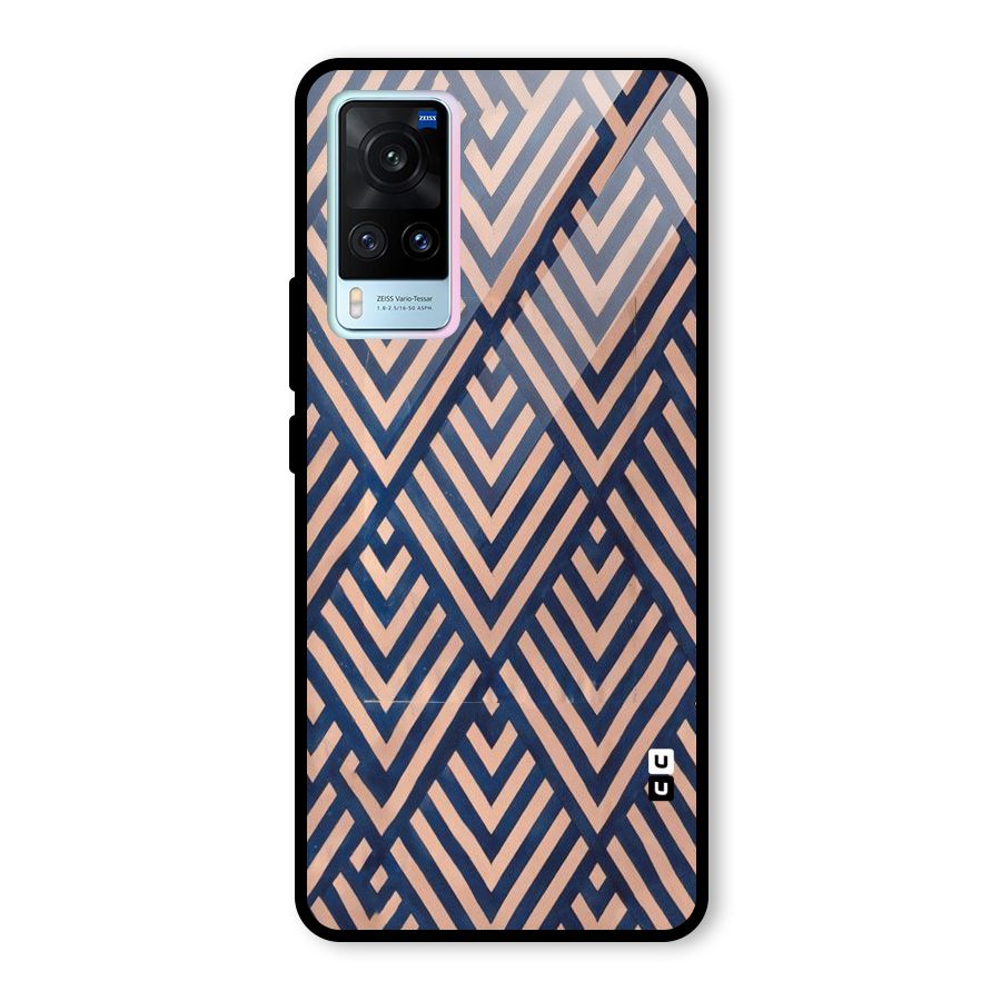Diamond Blues Glass Back Case for Vivo X60