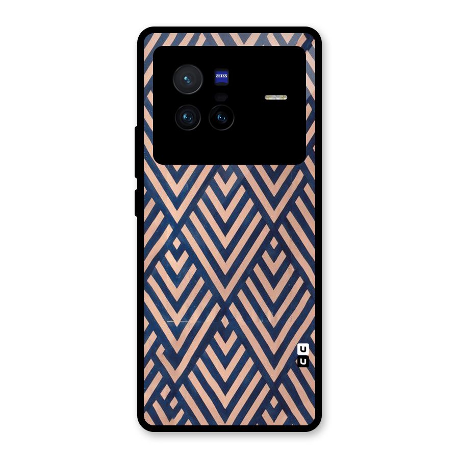 Diamond Blues Glass Back Case for Vivo X80