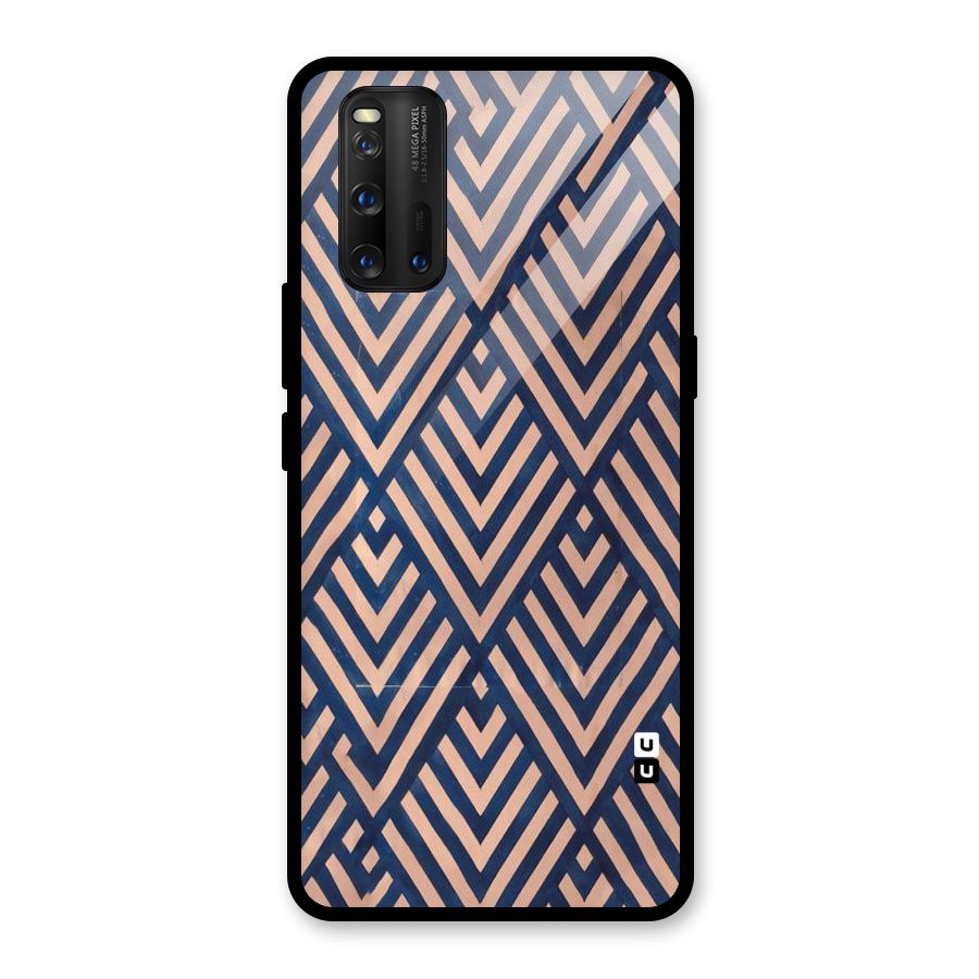 Diamond Blues Glass Back Case for Vivo iQOO 3