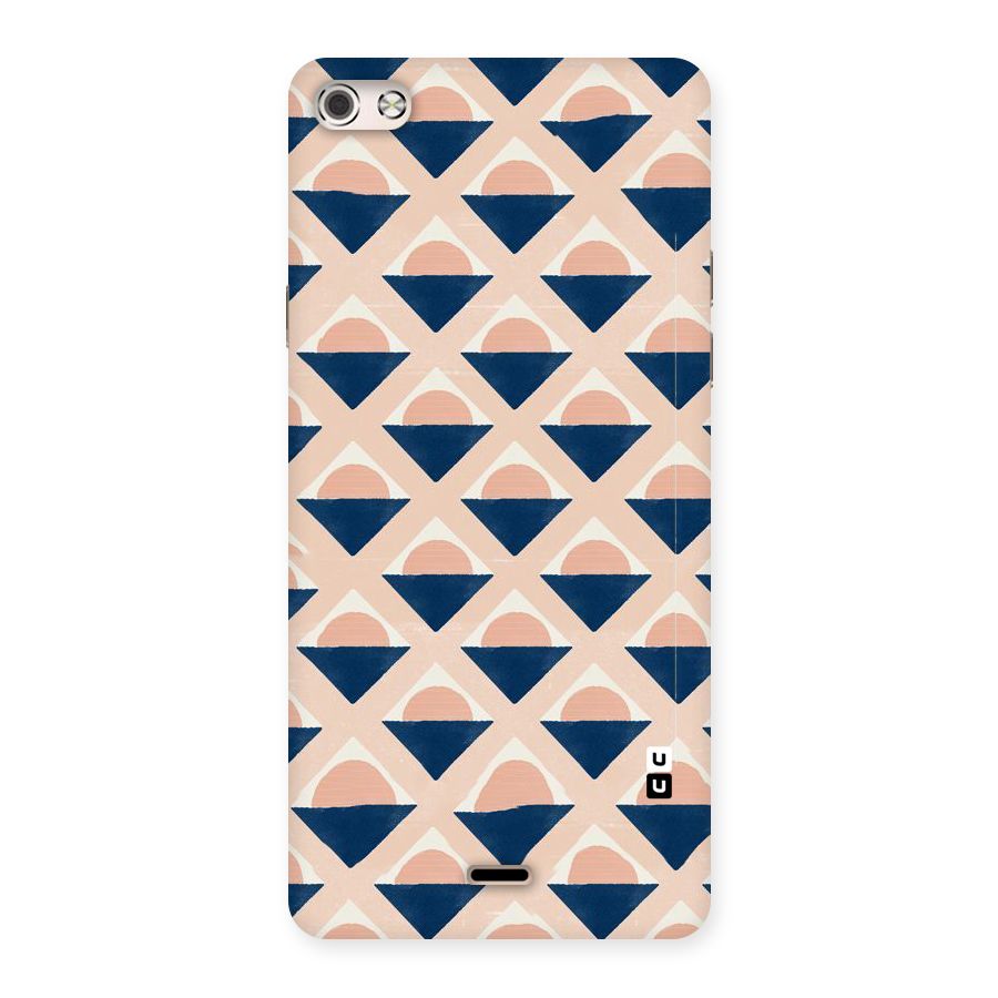 Diamond Circle Pattern Back Case for Micromax Canvas Silver 5