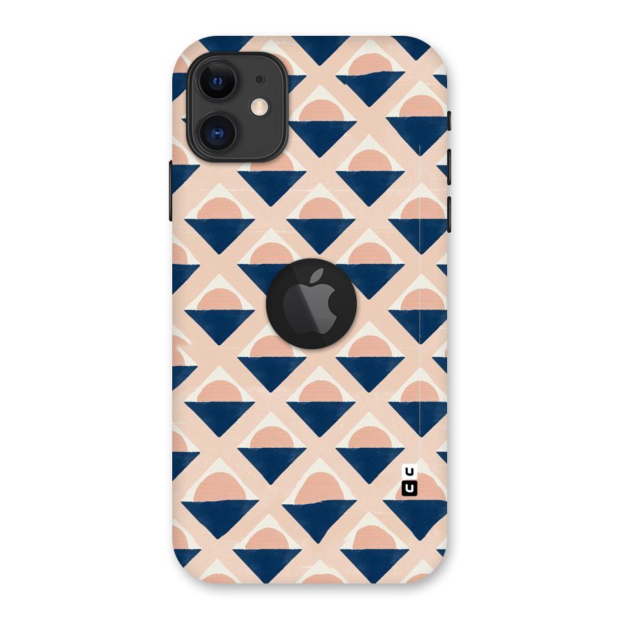 Diamond Circle Pattern Back Case for iPhone 11 Logo Cut