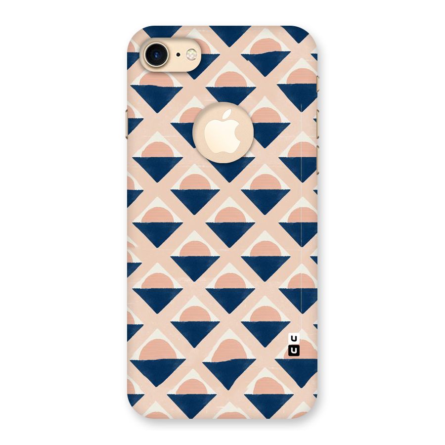 Diamond Circle Pattern Back Case for iPhone 7 Logo Cut