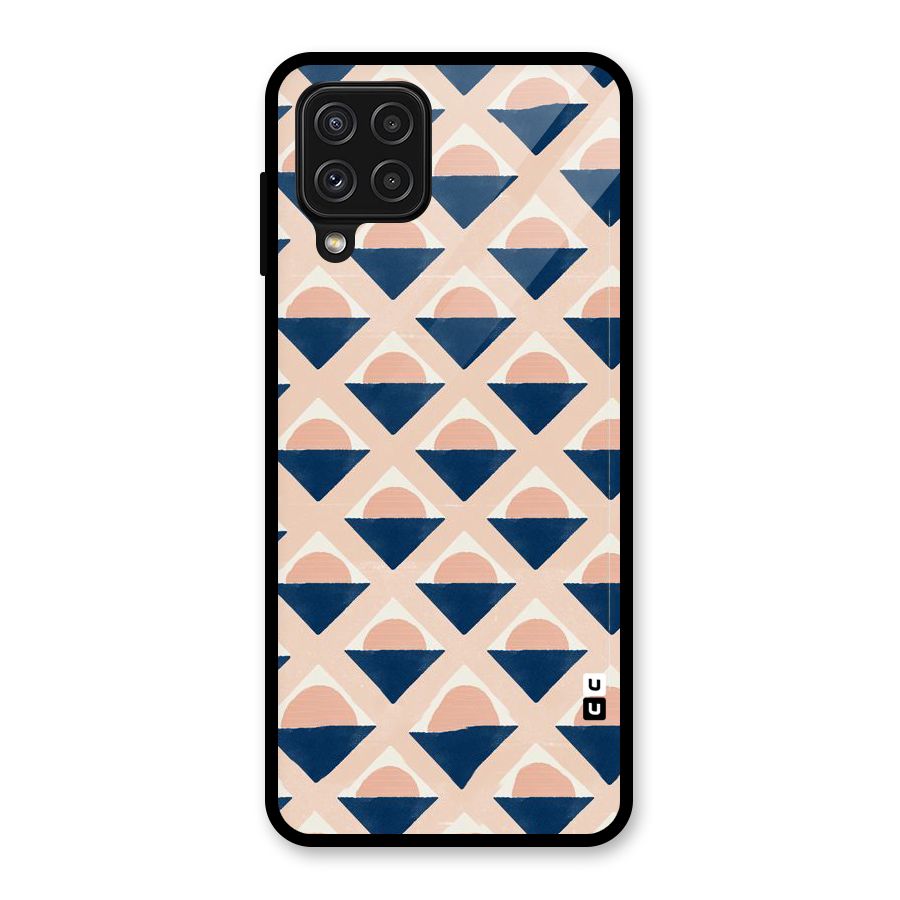 Diamond Circle Pattern Glass Back Case for Galaxy A22 4G