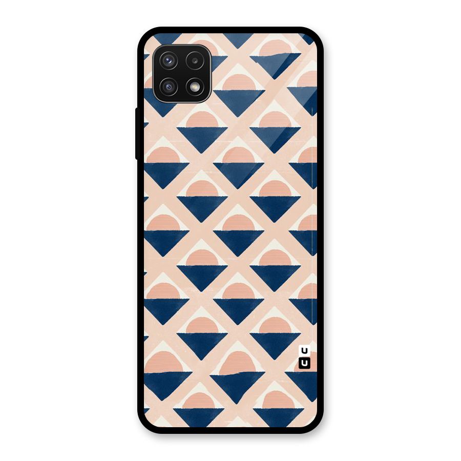 Diamond Circle Pattern Glass Back Case for Galaxy A22 5G