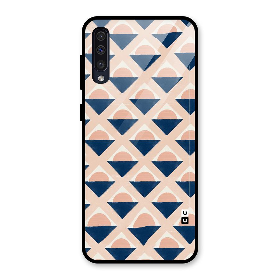 Diamond Circle Pattern Glass Back Case for Galaxy A50