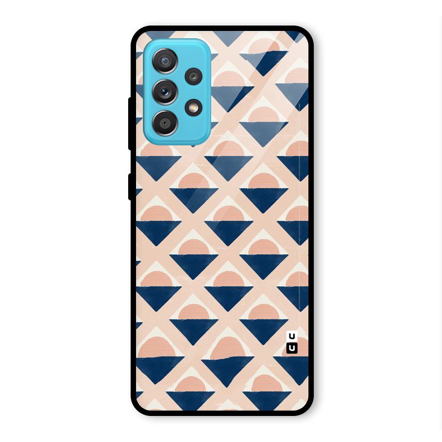 Diamond Circle Pattern Glass Back Case for Galaxy A52s 5G