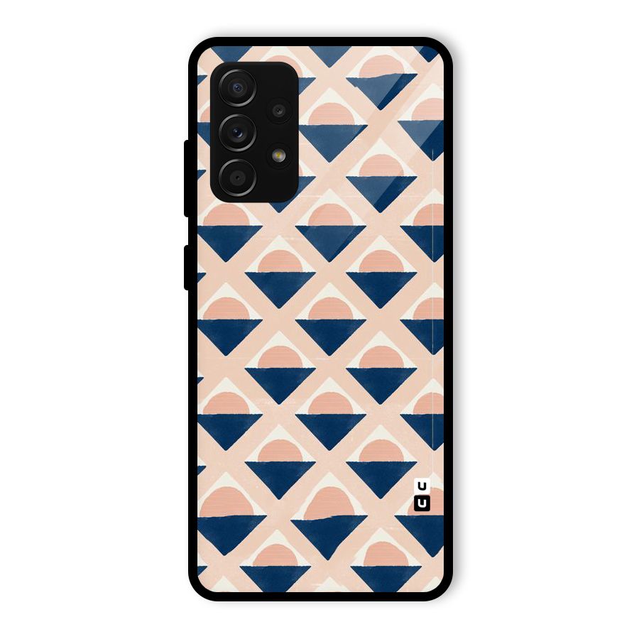 Diamond Circle Pattern Glass Back Case for Galaxy A53 5G