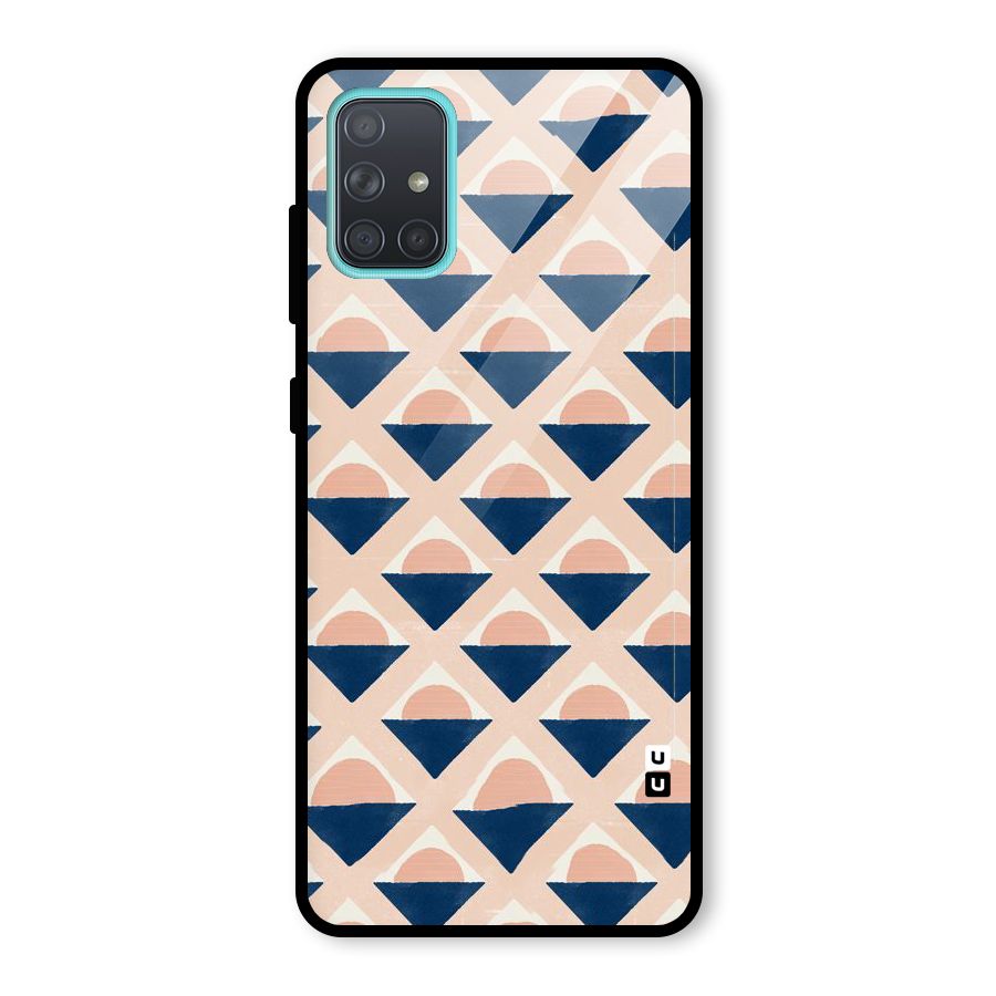 Diamond Circle Pattern Glass Back Case for Galaxy A71