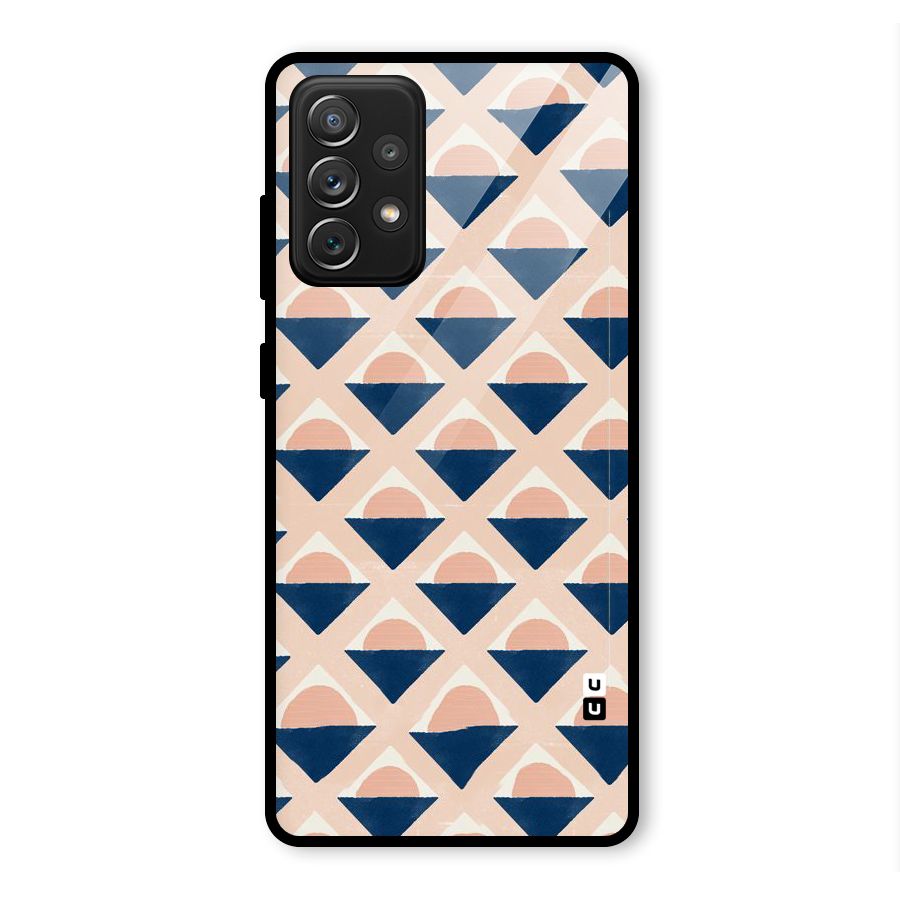 Diamond Circle Pattern Glass Back Case for Galaxy A72