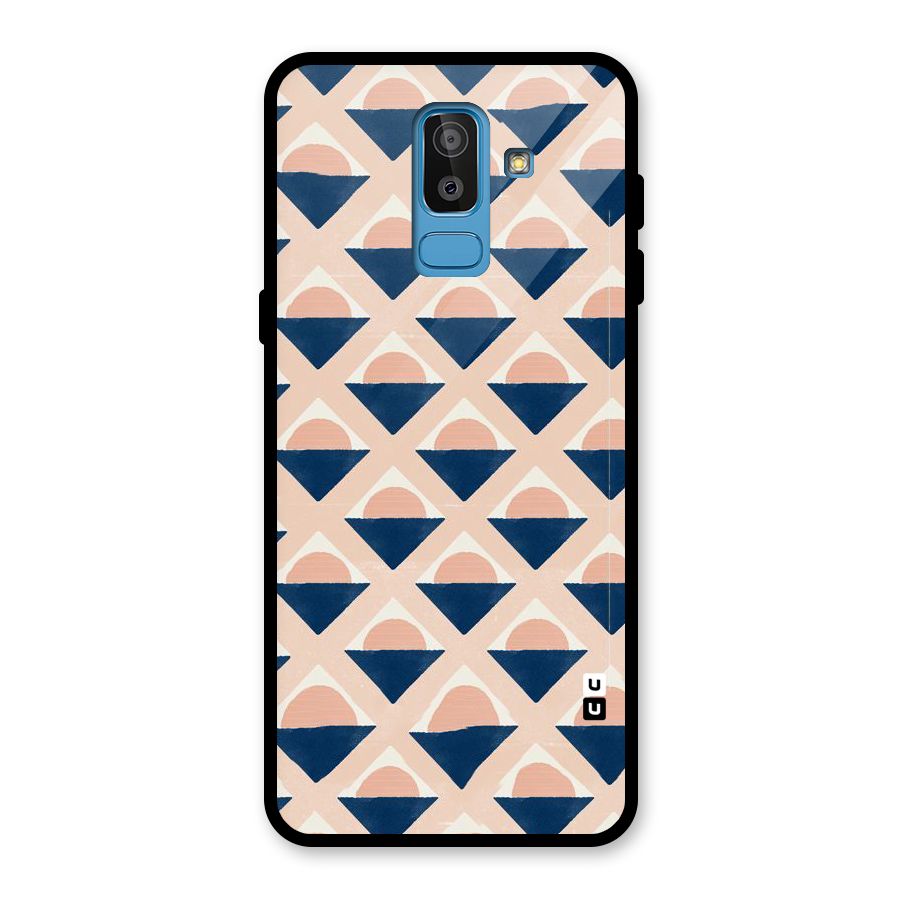Diamond Circle Pattern Glass Back Case for Galaxy J8
