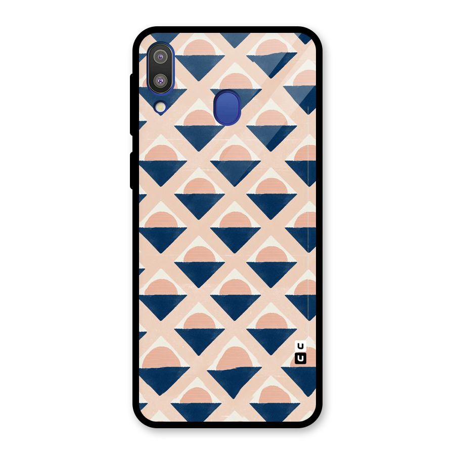 Diamond Circle Pattern Glass Back Case for Galaxy M20