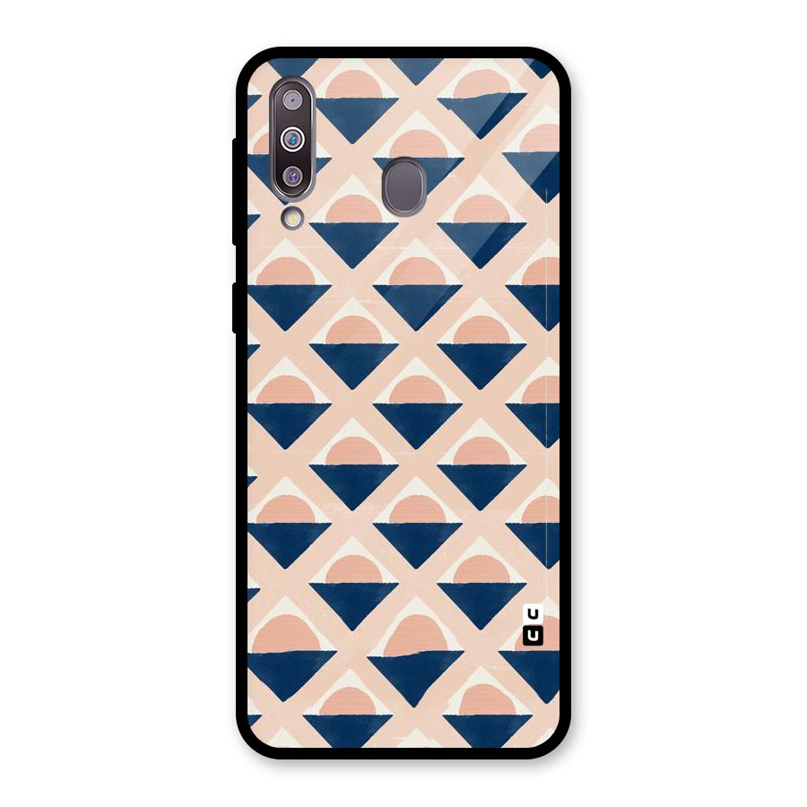 Diamond Circle Pattern Glass Back Case for Galaxy M30