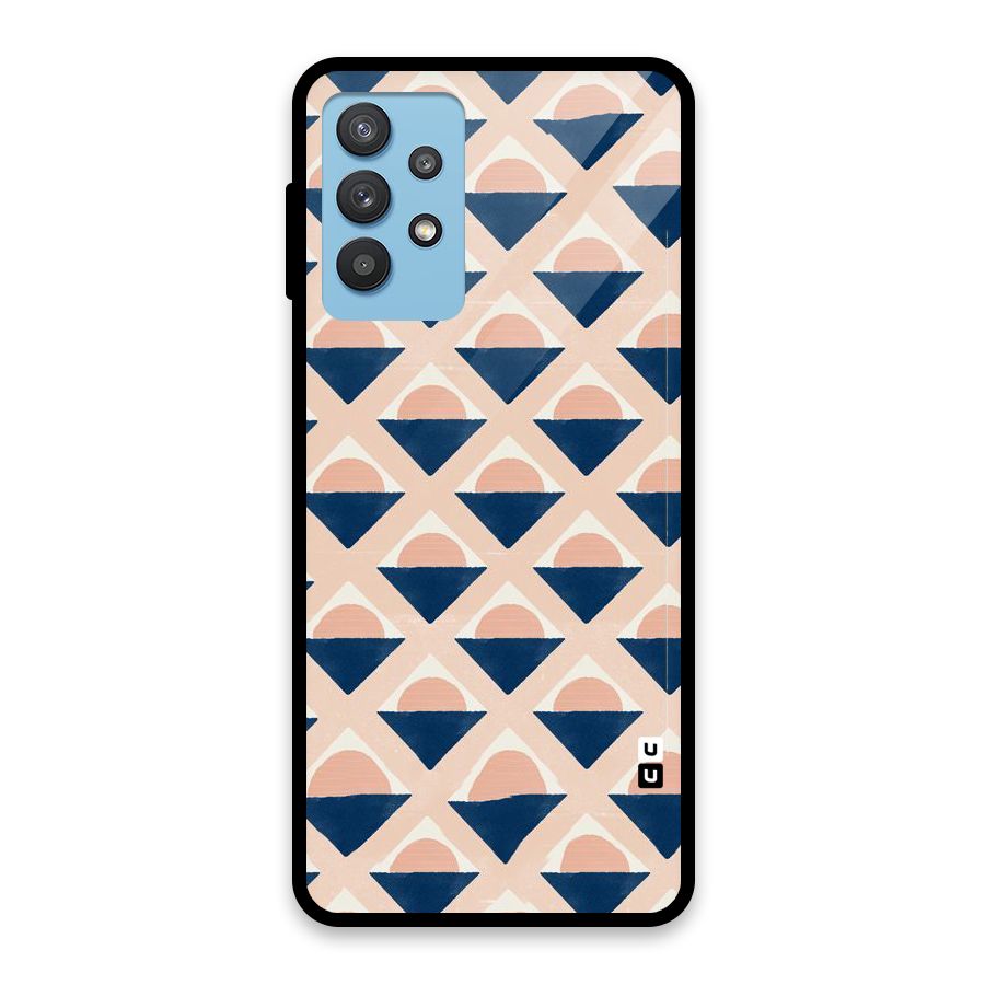 Diamond Circle Pattern Glass Back Case for Galaxy M32 5G
