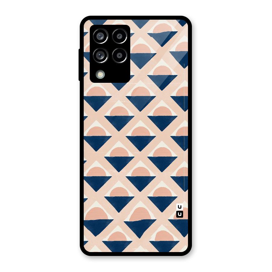 Diamond Circle Pattern Glass Back Case for Galaxy M53 5G