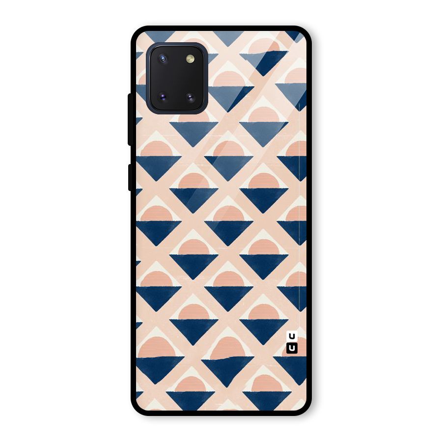 Diamond Circle Pattern Glass Back Case for Galaxy Note 10 Lite