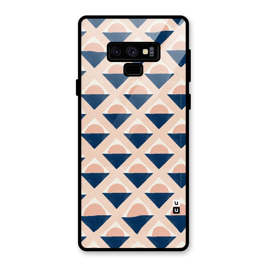 Diamond Circle Pattern Glass Back Case for Galaxy Note 9