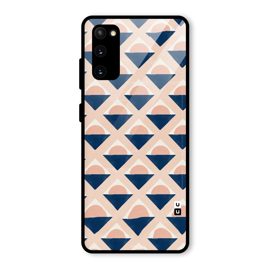 Diamond Circle Pattern Glass Back Case for Galaxy S20 FE 5G