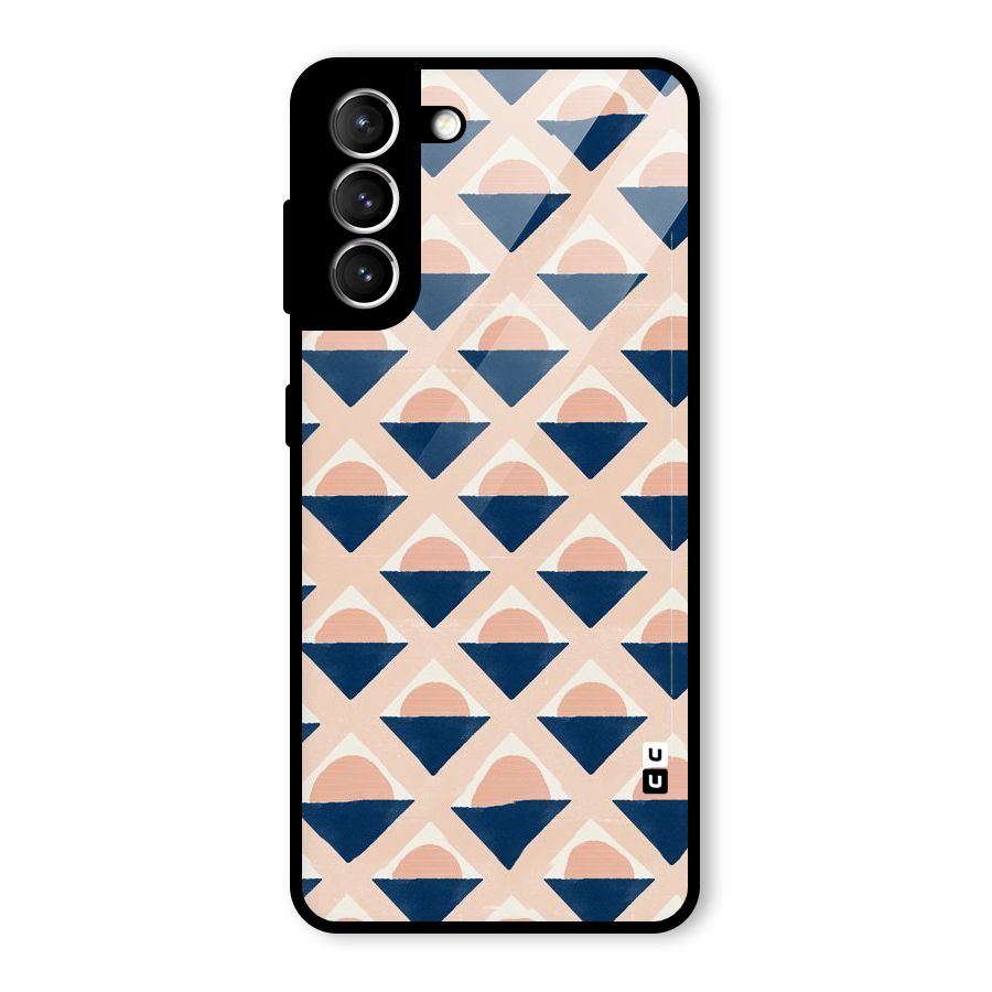 Diamond Circle Pattern Glass Back Case for Galaxy S21 5G