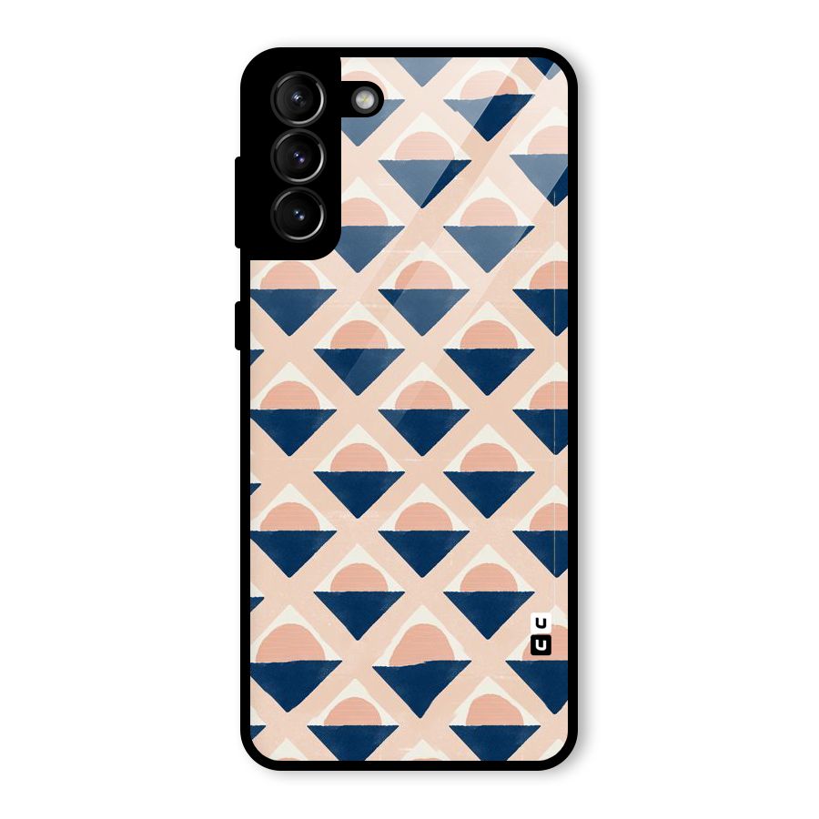 Diamond Circle Pattern Glass Back Case for Galaxy S21 Plus