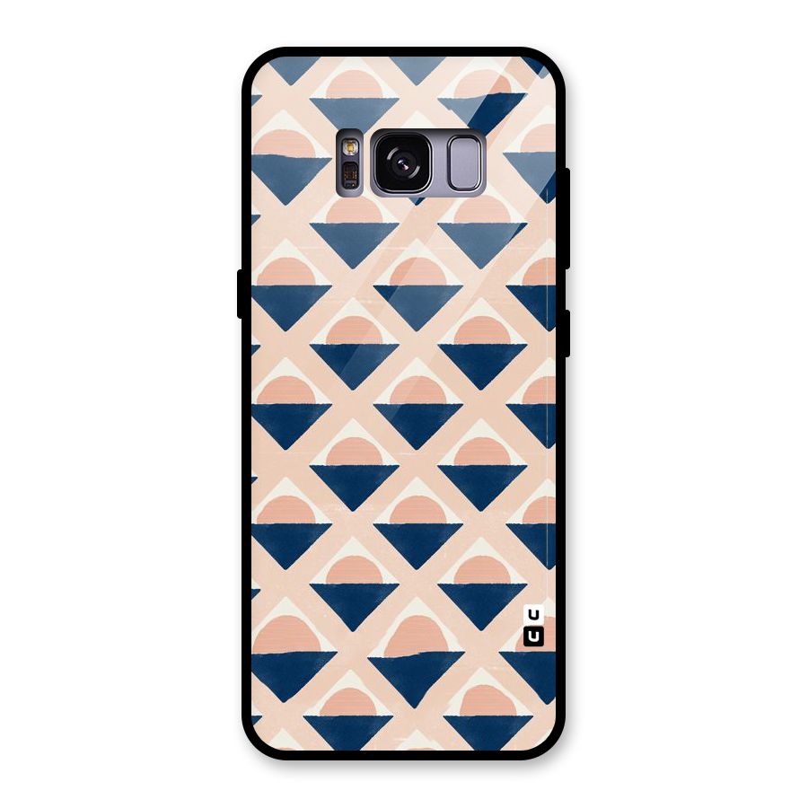 Diamond Circle Pattern Glass Back Case for Galaxy S8