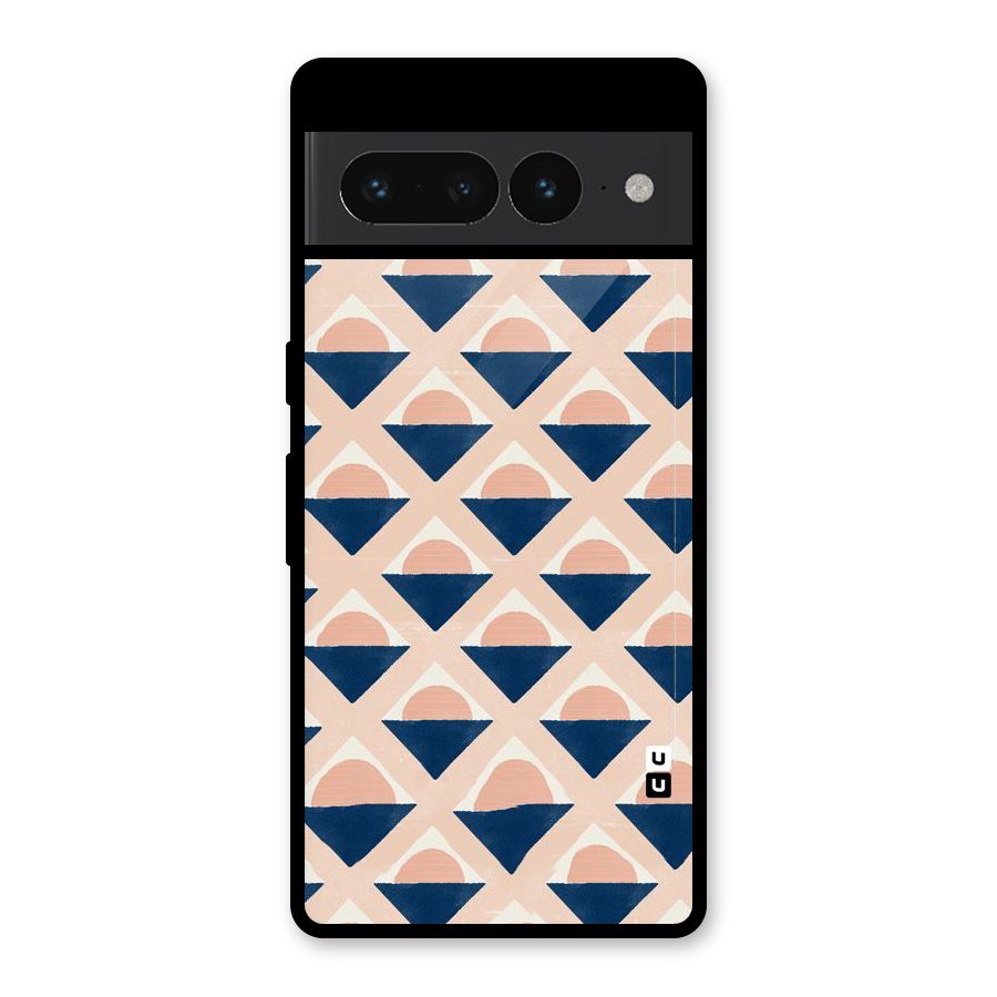 Diamond Circle Pattern Glass Back Case for Google Pixel 7 Pro