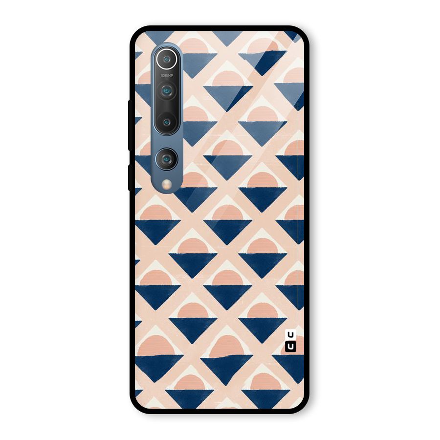 Diamond Circle Pattern Glass Back Case for Mi 10
