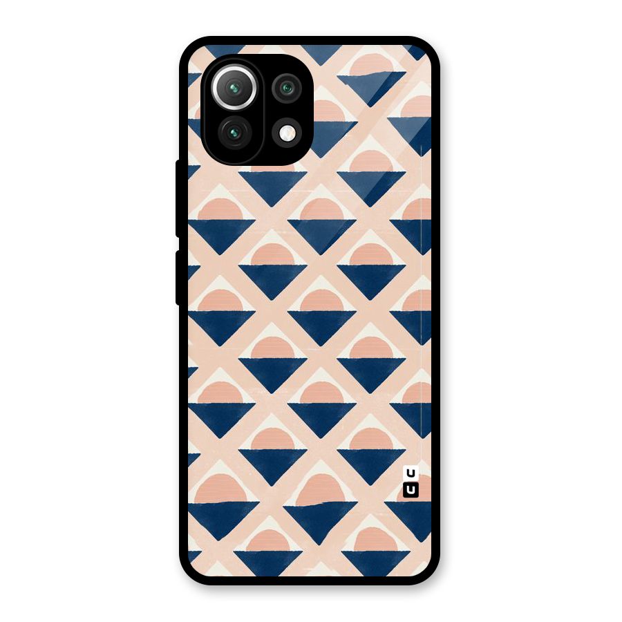 Diamond Circle Pattern Glass Back Case for Mi 11 Lite NE 5G