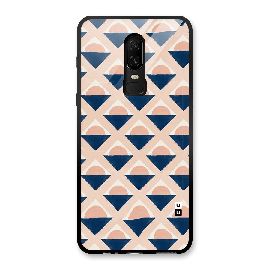 Diamond Circle Pattern Glass Back Case for OnePlus 6
