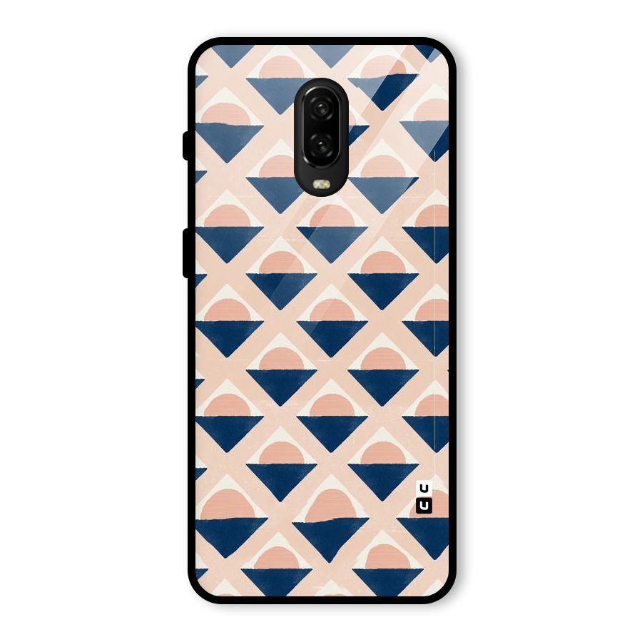 Diamond Circle Pattern Glass Back Case for OnePlus 6T