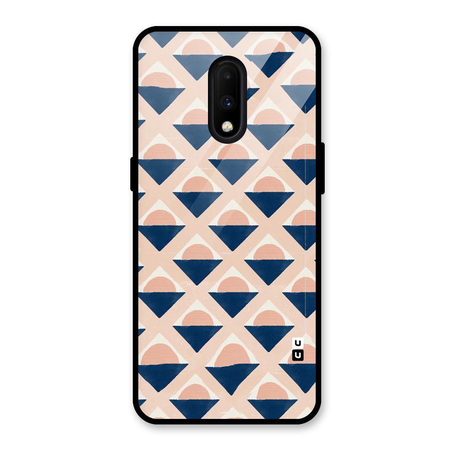 Diamond Circle Pattern Glass Back Case for OnePlus 7