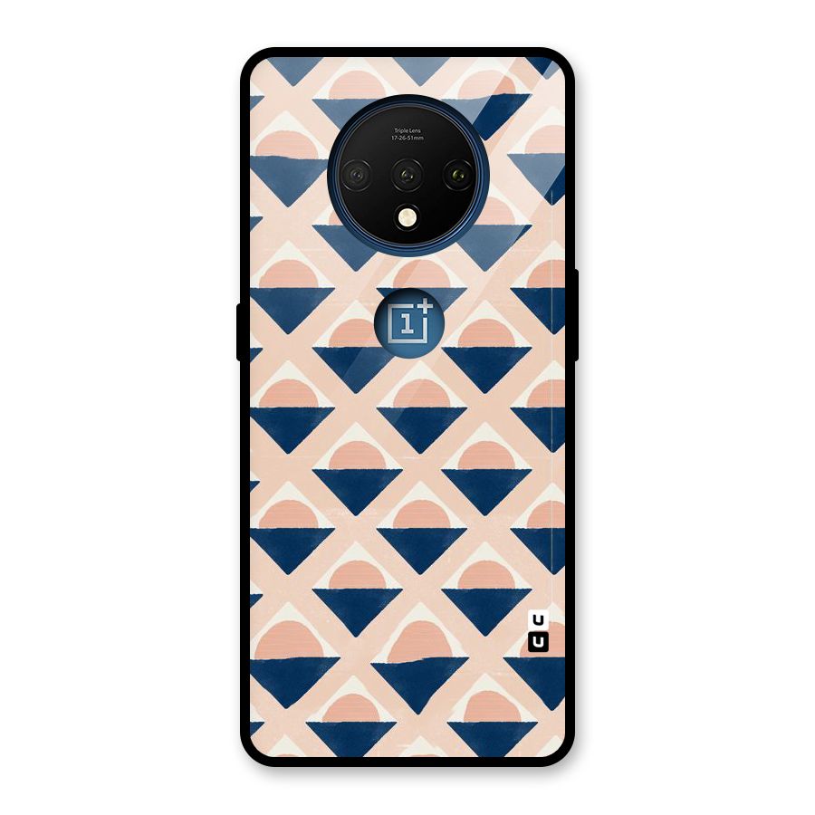 Diamond Circle Pattern Glass Back Case for OnePlus 7T