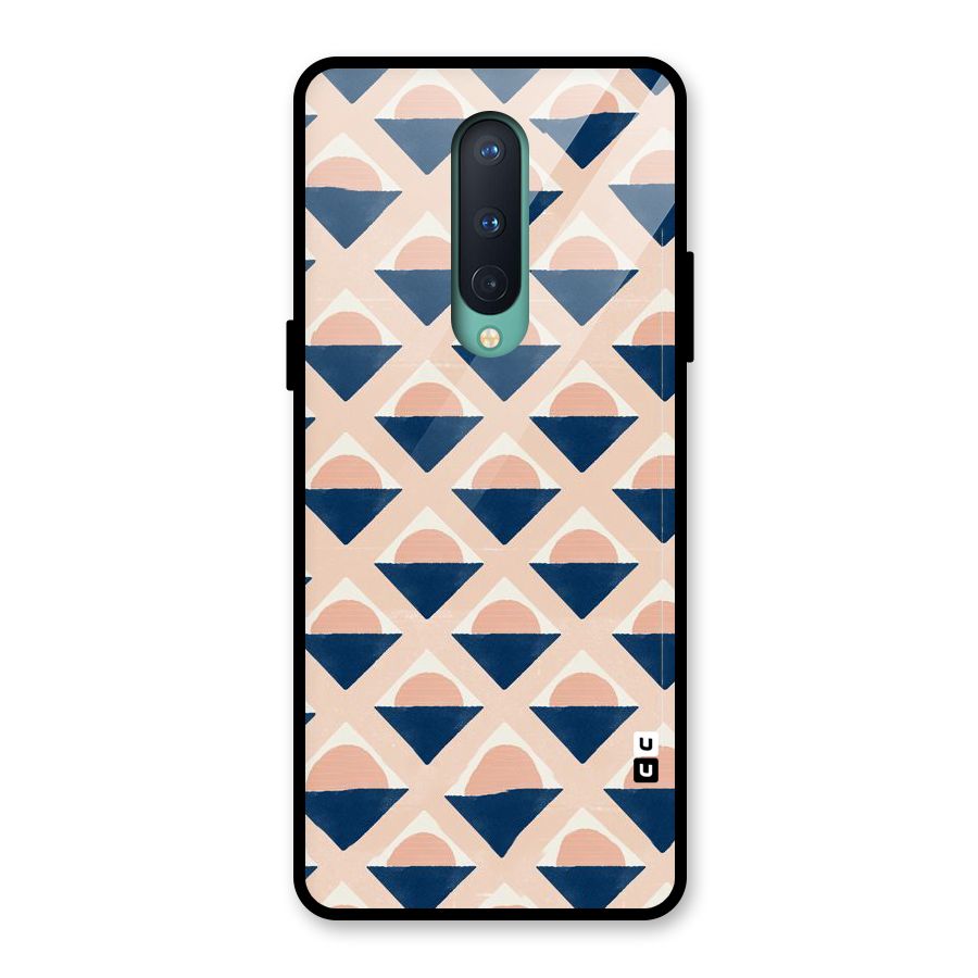Diamond Circle Pattern Glass Back Case for OnePlus 8