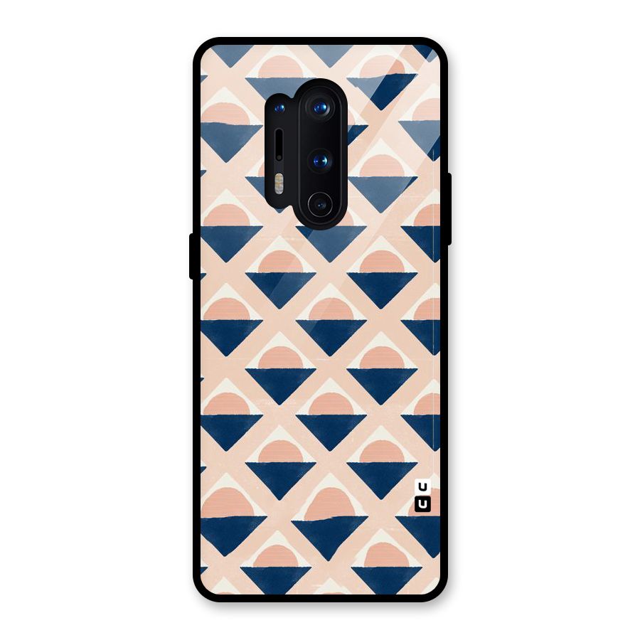 Diamond Circle Pattern Glass Back Case for OnePlus 8 Pro