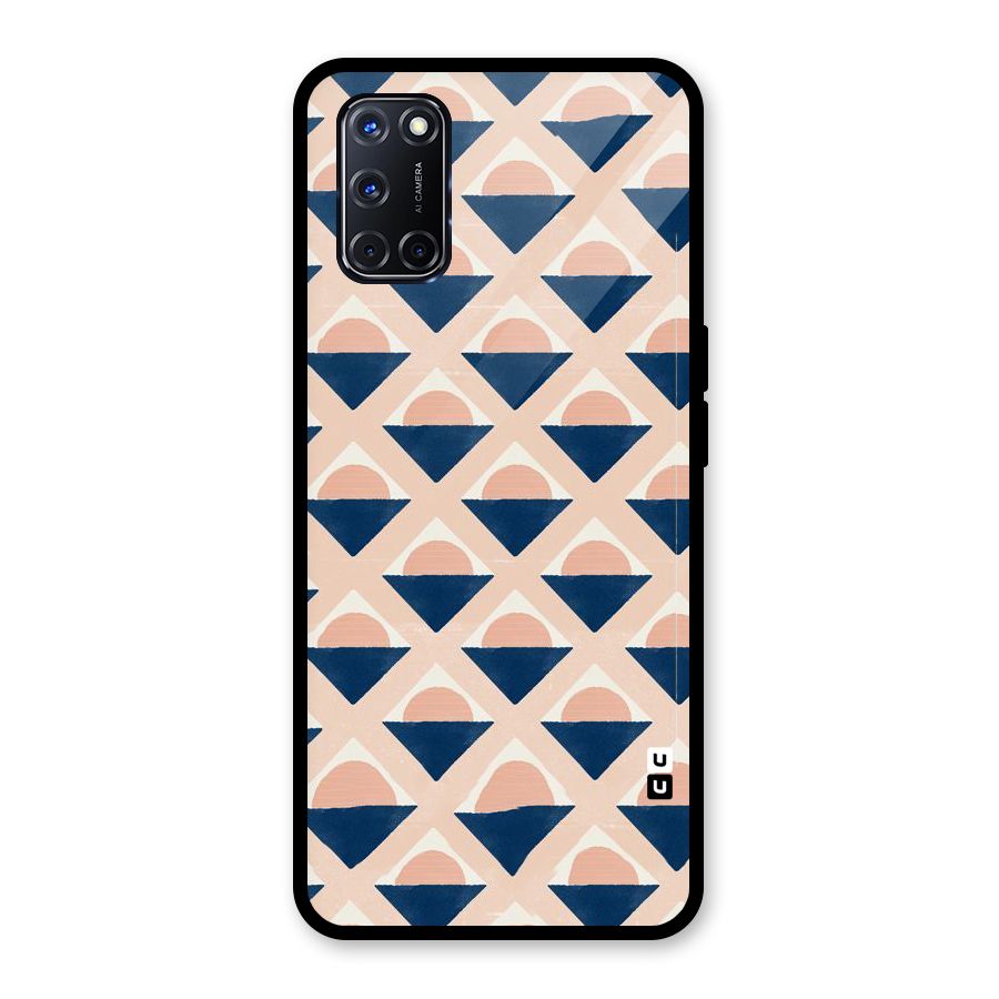 Diamond Circle Pattern Glass Back Case for Oppo A52