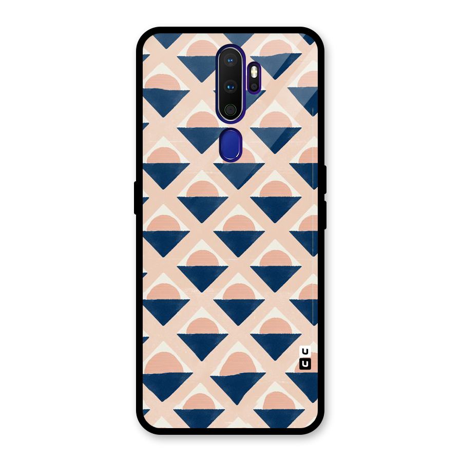 Diamond Circle Pattern Glass Back Case for Oppo A9 (2020)
