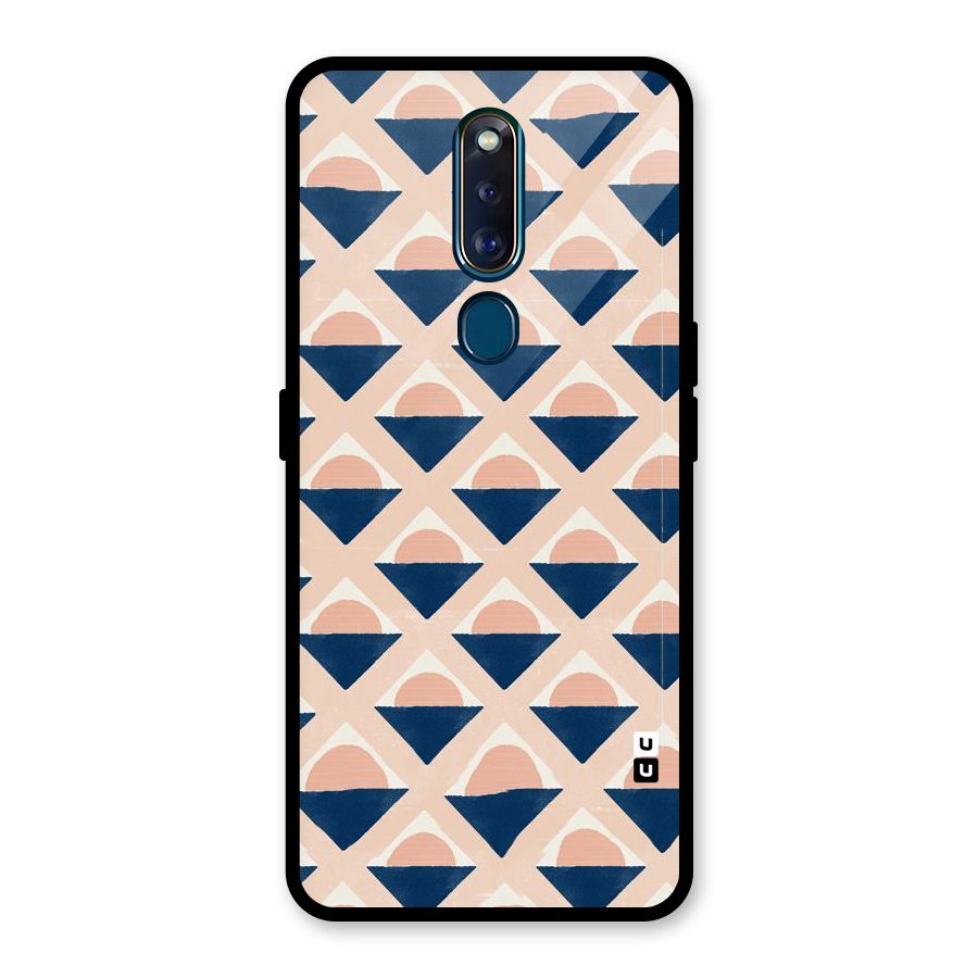 Diamond Circle Pattern Glass Back Case for Oppo F11 Pro