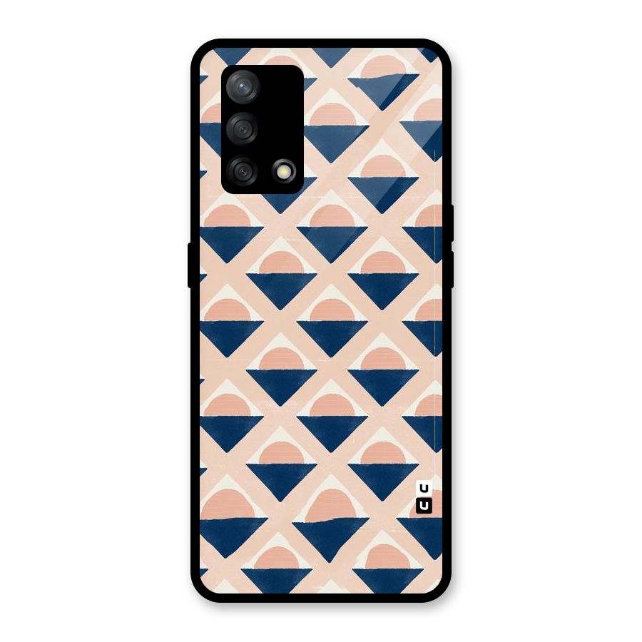 Diamond Circle Pattern Glass Back Case for Oppo F19