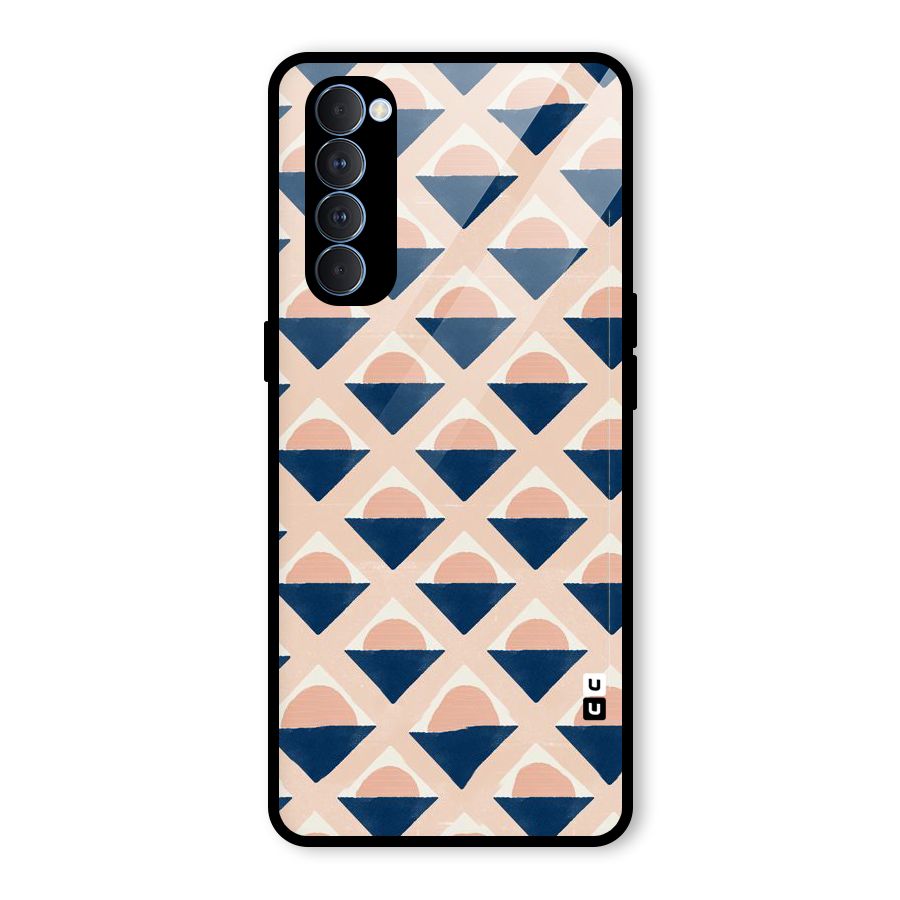 Diamond Circle Pattern Glass Back Case for Oppo Reno4 Pro