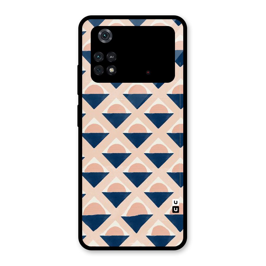 Diamond Circle Pattern Glass Back Case for Poco M4 Pro 4G