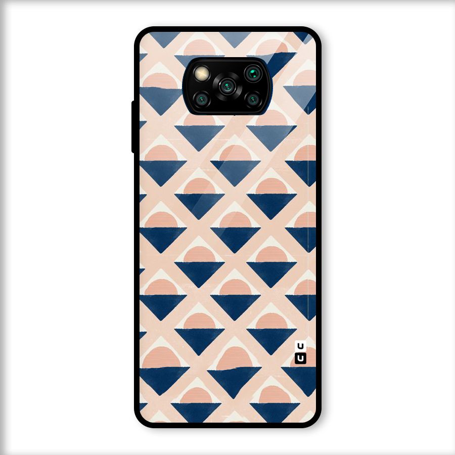 Diamond Circle Pattern Glass Back Case for Poco X3