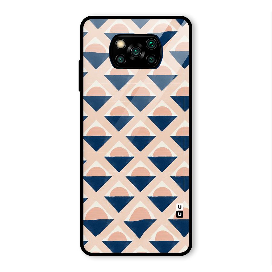 Diamond Circle Pattern Glass Back Case for Poco X3 Pro