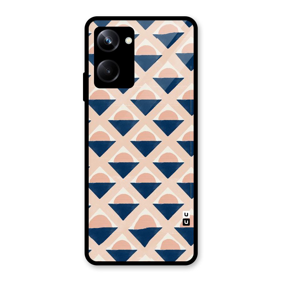 Diamond Circle Pattern Glass Back Case for Realme 10 Pro