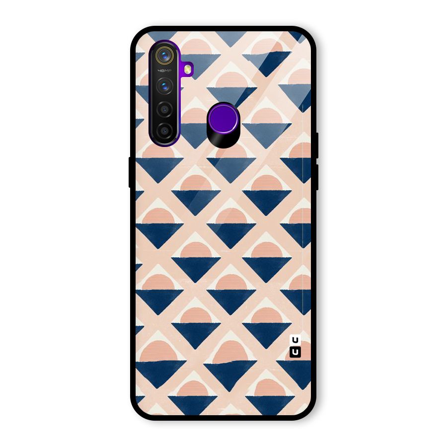 Diamond Circle Pattern Glass Back Case for Realme 5 Pro
