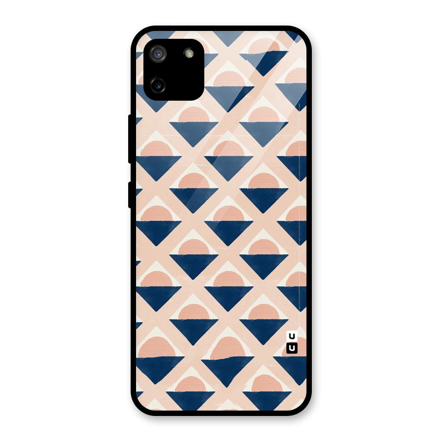 Diamond Circle Pattern Glass Back Case for Realme C11