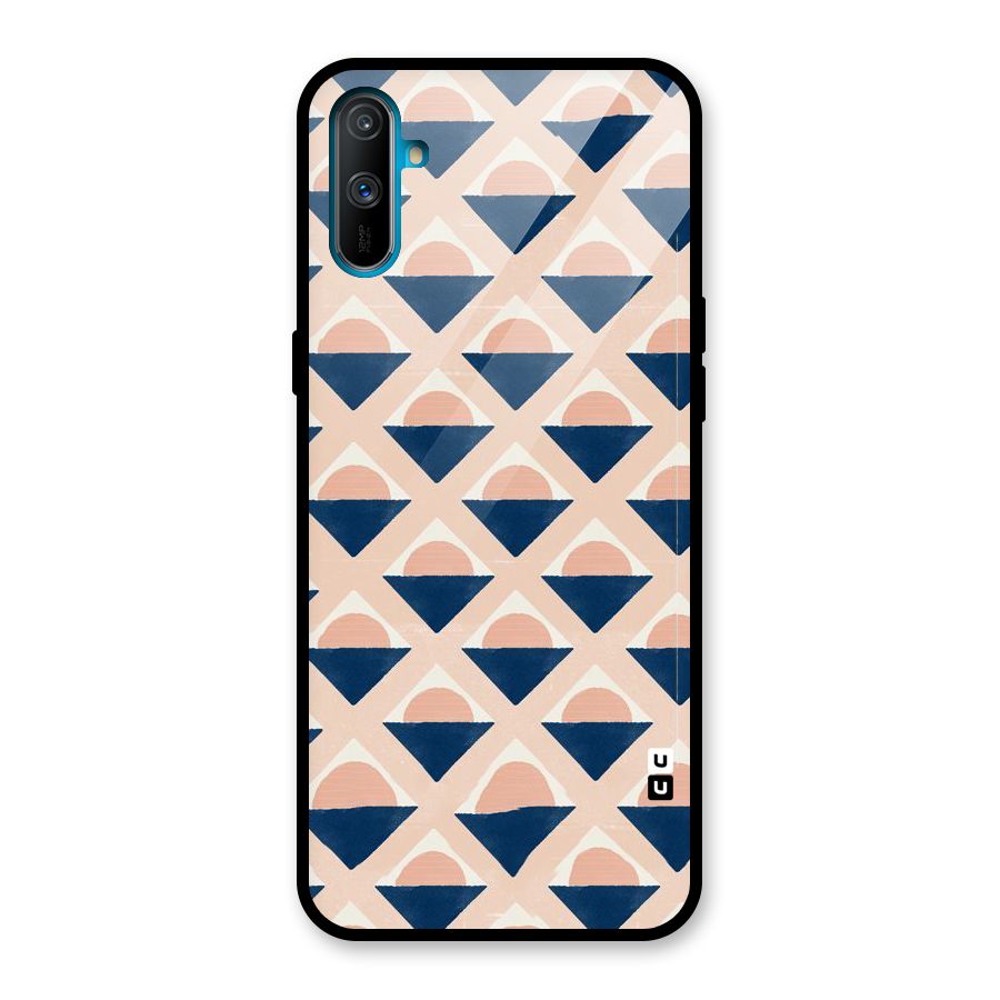 Diamond Circle Pattern Glass Back Case for Realme C3