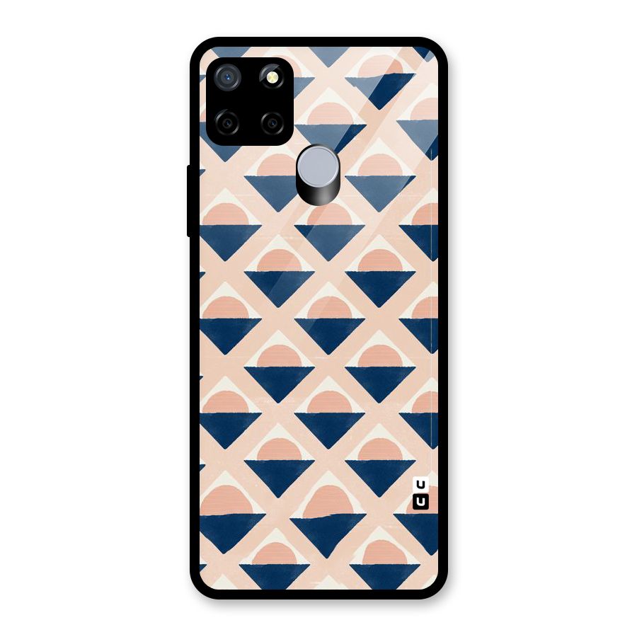 Diamond Circle Pattern Glass Back Case for Realme Narzo 20