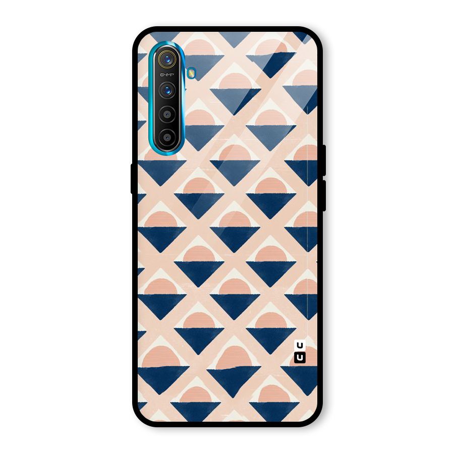 Diamond Circle Pattern Glass Back Case for Realme X2
